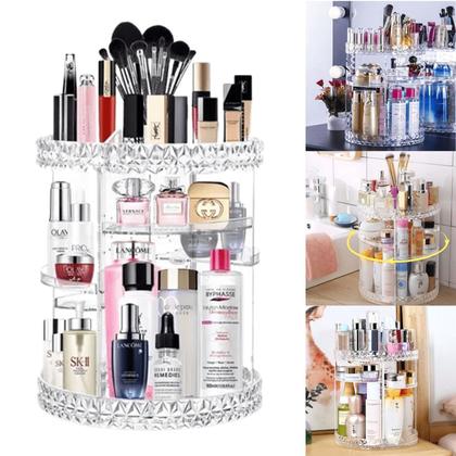 Imagem de Organizador De Maquiagem Acrílico 360 Giratório