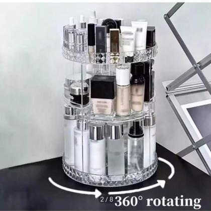 Imagem de Organizador de Maquiagem Acrílico Giratório 360G 
