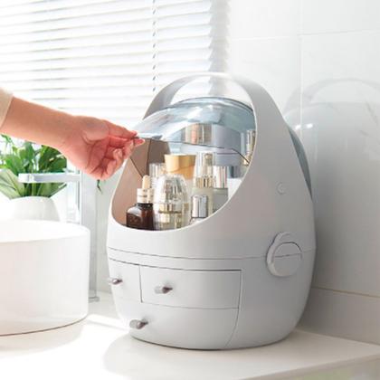 Imagem de Organizador De Maquiagem e Cosméticos Design Cápsula Com Gavetas - Branco