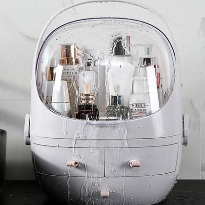 Imagem de Organizador De Maquiagem e Cosméticos Design Cápsula Com Gavetas - Branco