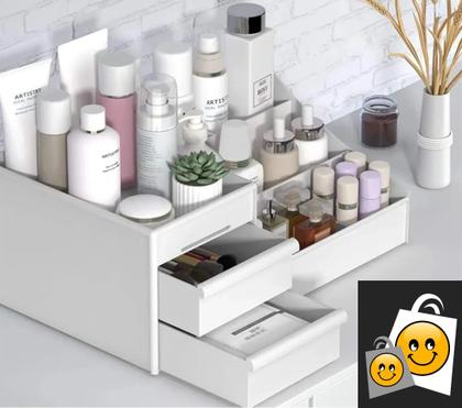 Imagem de Organizador de Maquiagem Escritorio Multiuso Com Gavetas Porta Lapis Pincel Make