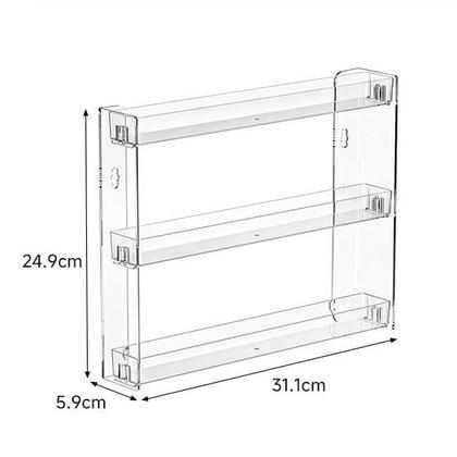 Imagem de Organizador de maquiagem montado na parede YIEZI 3 camadas acrílico transparente