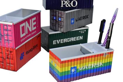 Imagem de Organizador de mesa conteiner em metal - hapag-lloyd