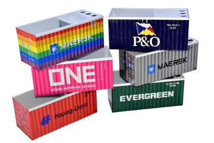 Imagem de Organizador de mesa conteiner em metal - hapag-lloyd