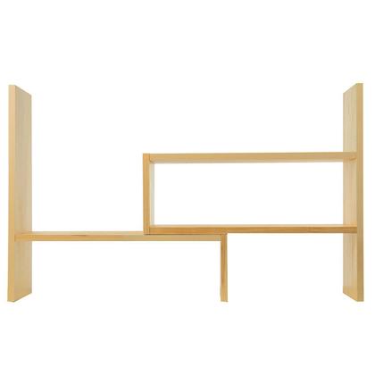 Imagem de Organizador De Mesa Escritório Sala Natural Em Madeira