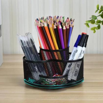 Imagem de Organizador De Mesa Giratório Porta Lápis Treco Escritório