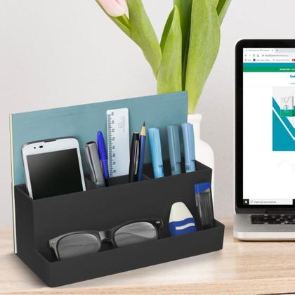 Imagem de Organizador de Mesa Multiuso Escritório Maquiagens Preto
