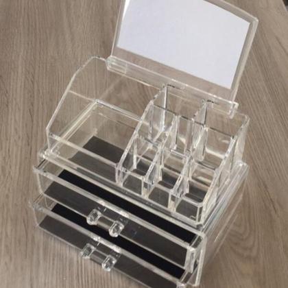 Imagem de Organizador de Mesa Porta Maquiagem em Acrílico com Gaveteiro