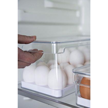Imagem de Organizador De Ovos Clear Fresh 36 UN Porta Ovos Com Tampa E Alças Laterais Geladeira Cozinha OU