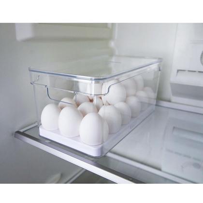 Imagem de Organizador De Ovos Clear Fresh 36 UN Porta Ovos Com Tampa E Alças Laterais Geladeira Cozinha OU