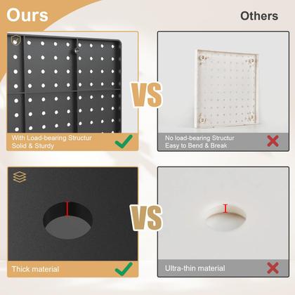 Imagem de Organizador de parede Peg Board FZK PegBoard com 4 Pegboard pretos