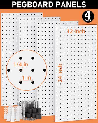Imagem de Organizador de parede Pegboard INCLY 158PCS com acessórios 48x24