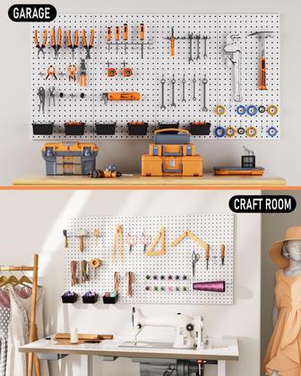 Imagem de Organizador de parede Pegboard INCLY 158PCS com acessórios 48x24