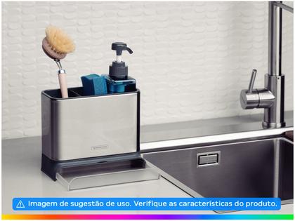 Imagem de Organizador de Pia Plurale em Aço Inox e Plástico Tramontina 61537/140