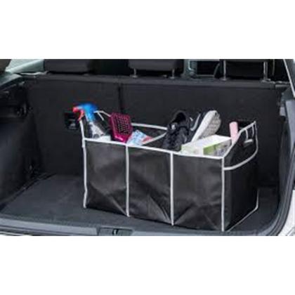 Imagem de Organizador De Porta Malas Carro Sacola Bolsa Organizadora Compras Com 3 Divisorias E Bolsos Automotivo