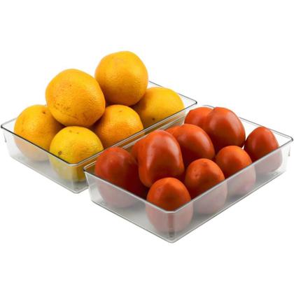 Imagem de Organizador de Potes Retangular Duplo 24X16X5,5CM - Conjunto com 2 Peças