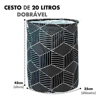 Organizador De Roupas Cesto Brinquedos Geometrico - 123Útil Imagem de Organizador De Roupas Cesto Brinquedos Geometrico