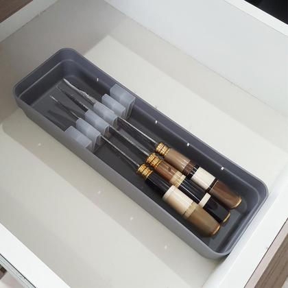 Imagem de Organizador De talheres Suporte Porta Facas Para Gaveta Ou