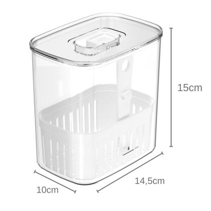 Imagem de Organizador De Temperos E Folhas P/ Geladeira Clear Fresh 1,5 Litros