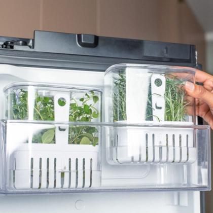 Imagem de Organizador De Temperos E Folhas P/ Geladeira Clear Fresh 1,5 Litros