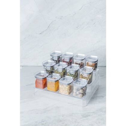 Imagem de Organizador de Temperos Multinível Block 13 peças 150 ml Transparente Ou