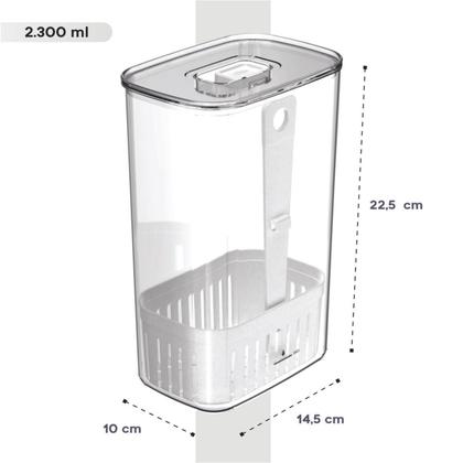 Imagem de Organizador de temperos para geladeira cozinha 2,3 L