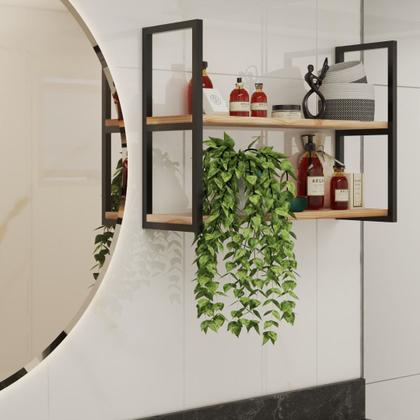 Imagem de Organizador De Teto Moderna 80x20cm Em Ferro Para Jardim