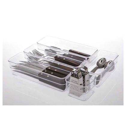 Imagem de Organizador Diamond Com Divisórias 36X28X5 Cm Cristal - Paramount