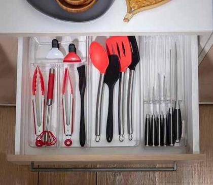 Imagem de Organizador Diamond Para Facas 42X13X6Cm Cristal Paramount