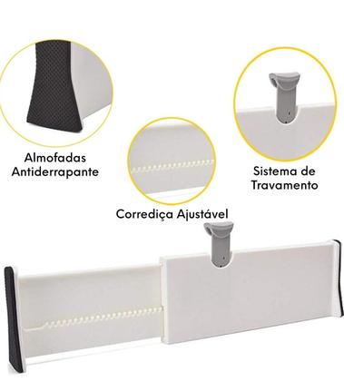 Imagem de Organizador Divisor De Gaveta Multiuso Ajustável Retrátil