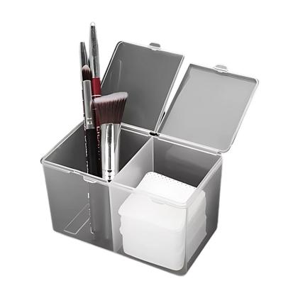 Imagem de Organizador Duplo Porta Cotonetes Algodão Transparente 12cm