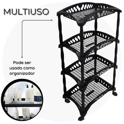 Imagem de Organizador Fruteira Multiuso Vertical 4 andares com Rodinhas
