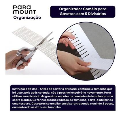 Imagem de Organizador Gaveta Colméia Com 5 Divisórias Ajustável