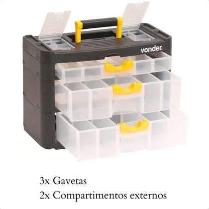 Imagem de Organizador Gaveta Plástico Para Prego, Remédio, Acessórios OPV 40,0cm x 20,0cm x 28,5cm, OPV 0400 Vonder 6108400000