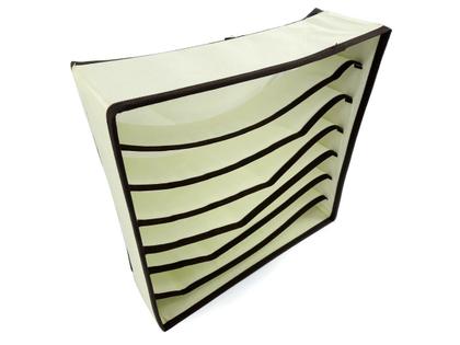 Imagem de Organizador Gaveta TNT Porta Sutiã Bojo Lingerie Bege 7 Peças