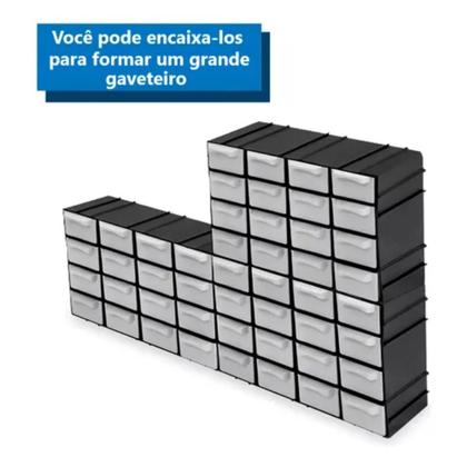 Imagem de Organizador Gaveteiro Arqplast 16 Gavetas 28x14x23cm 7000  Resistente e Prático