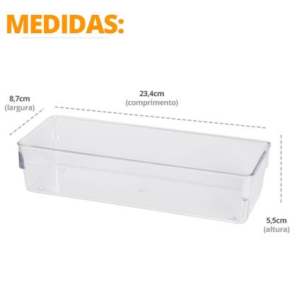 Imagem de Organizador Geladeira/armário/cozinha Acrílico 23x8x5