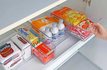 Imagem de Organizador Geladeira/Armário/Cozinha Acrílico Freebox