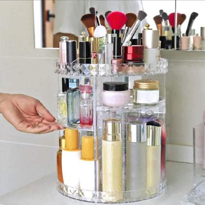 Imagem de Organizador Giratório 360º Maquiagem - Acrílico Porta Maquiagem Acrílico