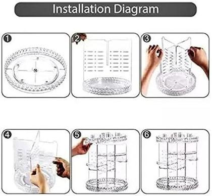 Imagem de Organizador Giratório 360º Maquiagem - Acrílico Porta Maquiagem Acrílico