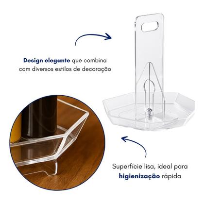 Imagem de Organizador Giratório Molho Azeite Mesa Restaurante Bandeja Porta Condimentos Temperos