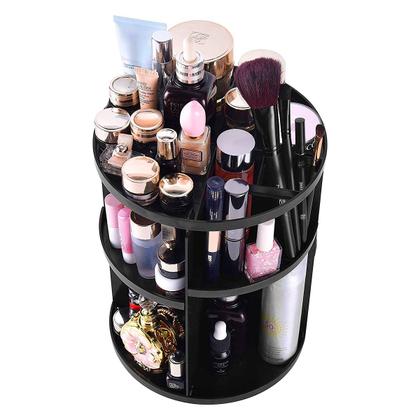 Imagem de Organizador Giratório Para Maquiagem Com Espaço Para Batons e Make