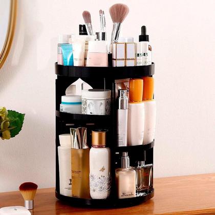 Imagem de Organizador Giratório Para Maquiagem Com Espaço Rímel E Make
