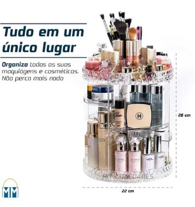 Imagem de Organizador Giratório Rotativo Aquiagem Perfume Creme Batom