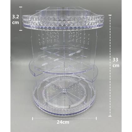 Imagem de Organizador Giratório Rotativo Maquiagem Perfume Creme Batom Acrilico