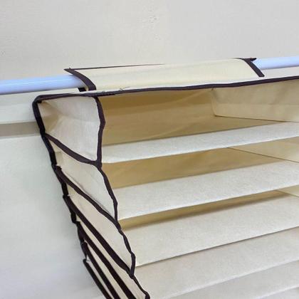 Imagem de Organizador Guarda Roupa 6 Prateleiras Sapateira Vertical Closet Armario Cabide Portatil Mala Viagem