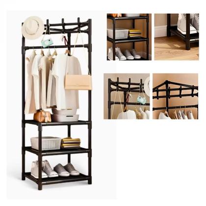 Imagem de Organizador guarda roupas cabideiro suporte portatil 3