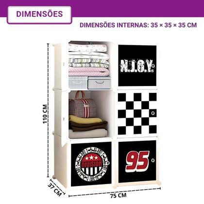 Imagem de Organizador Infantil Modular com Portas com Portas Temáticas - Frete Rapido