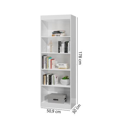 Imagem de Organizador Kit 2 Livreiros Caio Multiuso Escritório Casa Branco