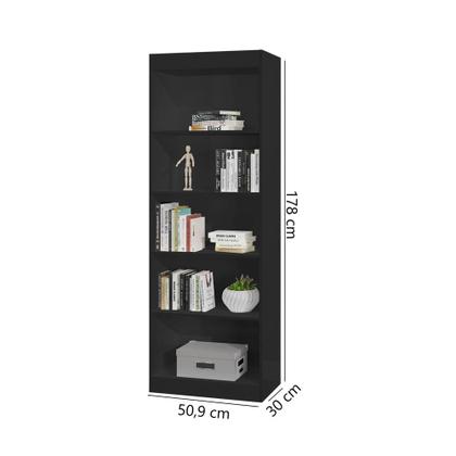 Imagem de Organizador Kit 2 Livreiros Caio Multiuso Escritório Casa Preto